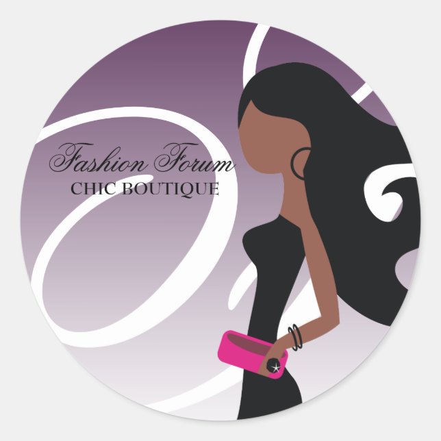 Autocollant 2 Sassy African American Fashionista 3 (Devant)