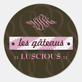 autocollant 311-LUSCIEUX ROSE & CHOCOLAT