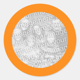 Autocollant à cadre orange