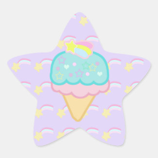 Autocollant à cône de crème glacée Fairy Kei