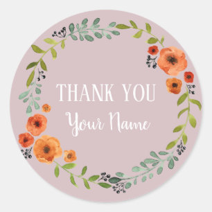 Autocollant à courme de Merci personnalisé
