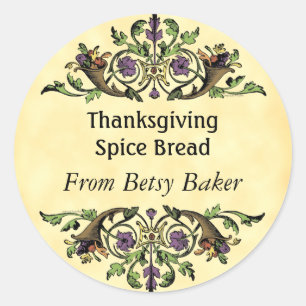 Autocollant à cuisson Cornucopia Thanksgiving pers