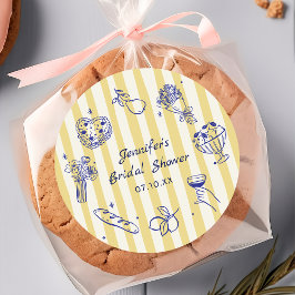 Autocollant à Fête des mariées de citron tiré à la