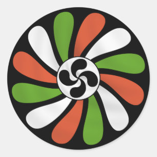 Autocollant à fleurs basque