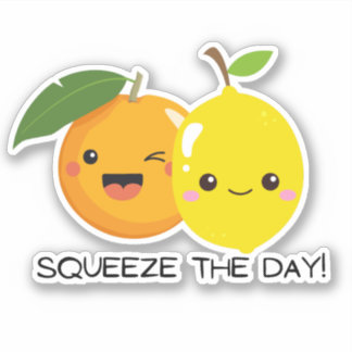 Autocollant à la pelle de fruit amusant - pressez