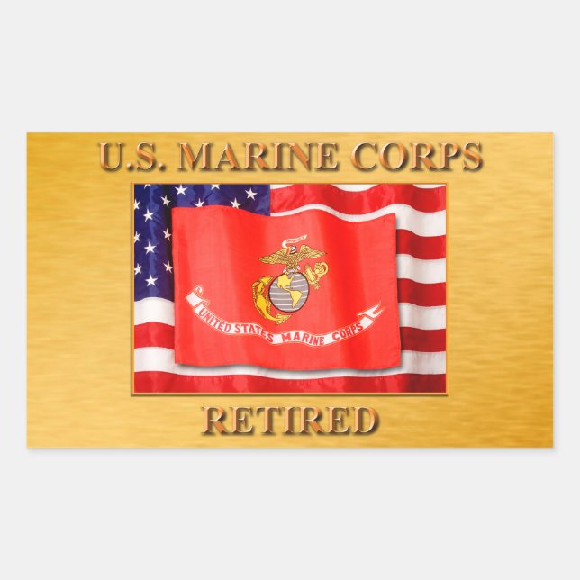 Autocollant à la retraite USMC (Devant)