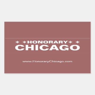 Autocollant à l'enseigne de rue marron de Chicago