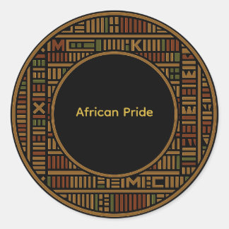 Autocollant à motif Kente or africain