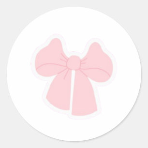 Autocollant à nœud rose pastel mignon   Coquette K
