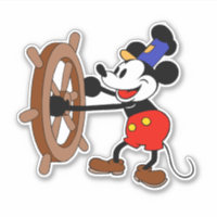 Autocollant à souris Willie Mickey