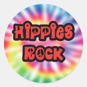 Autocollant à teinture de roche pour hippies vinta