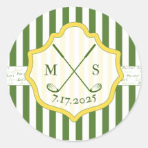 Autocollant à thème golf Crest personnalisé 