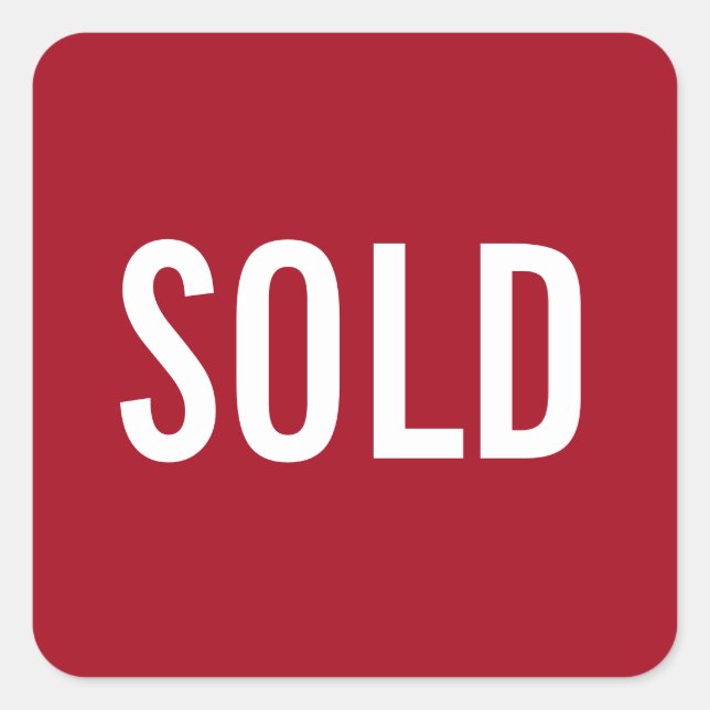 Autocollant à vendre en rouge personnalisé (Devant)