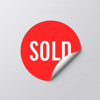 Autocollant à vendre en rouge personnalisé