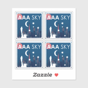 Autocollant AAA SKY 4-up