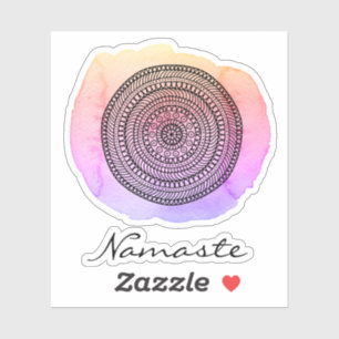 *~* Autocollant Abstrait d'aquarelle Mandala NAMAS