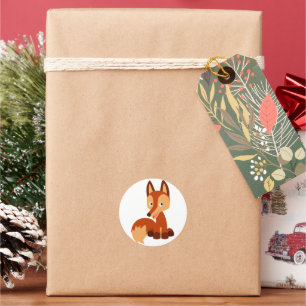 Autocollant adroit mignon de Fox de bande dessinée