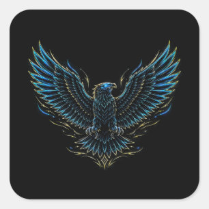 Autocollant aigle néon Cyberpunk
