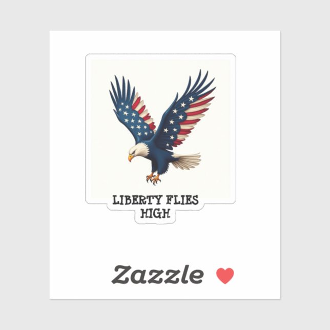 Autocollant aigle patriotique vintage pour le 4 ju (Feuille)