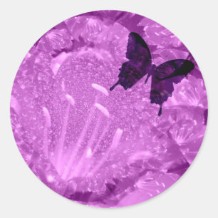 Autocollant ailes de papillon violet