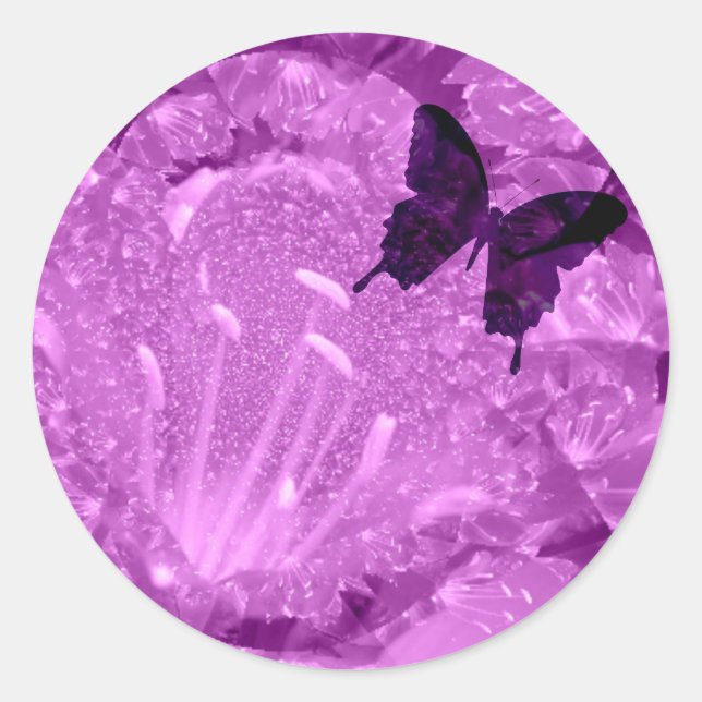 Autocollant ailes de papillon violet (Devant)