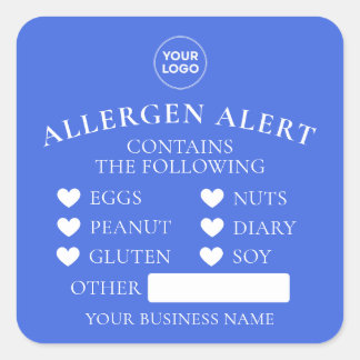 Autocollant Alerte Allergie Bleu Boulangerie Gâtea