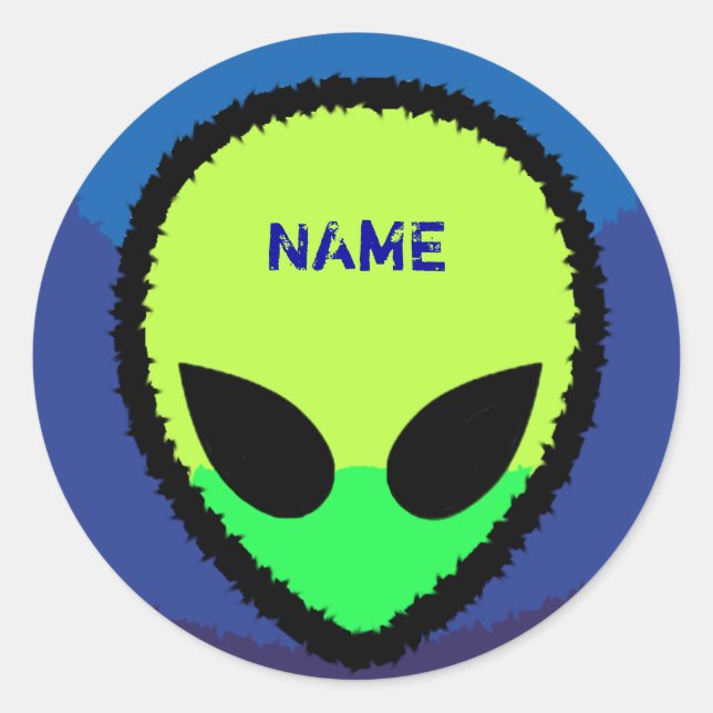 Autocollant alien personnalisé (Devant)