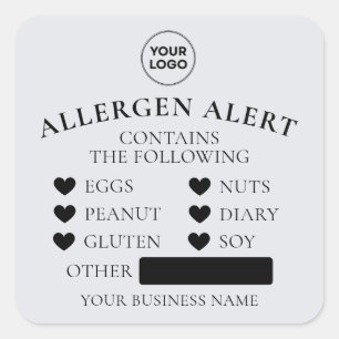 Autocollant alimentaire de vigilance d'allergie gr
