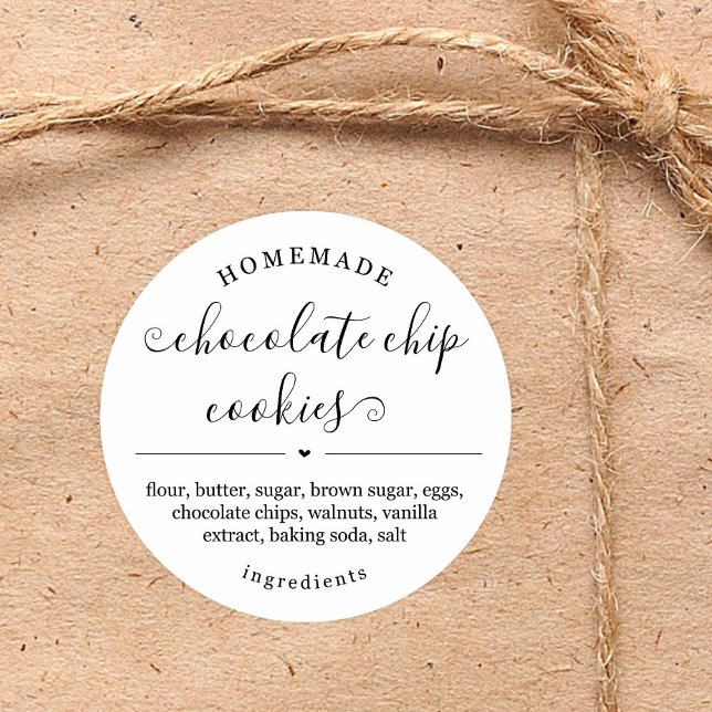 Autocollant alimentaire maison personnalisé (Créateur téléchargé)