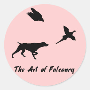 Autocollant allemand Shorthair Pointer et Falconry
