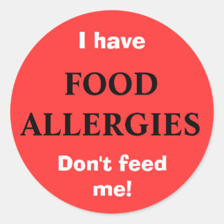 Autocollant ALLERGIE ALIMENTAIRE