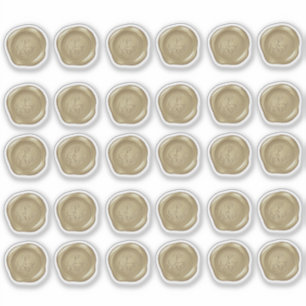 Autocollant Allison1 Yellow Gold Faux Wax Seals