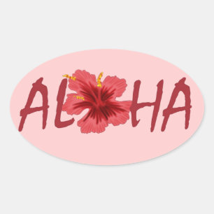 Autocollant Aloha hibiscus.