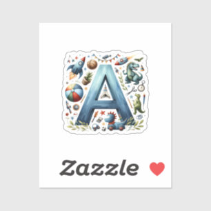 Autocollant Alphabet Adventure 'A'.