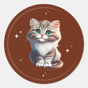 Autocollant Amateur de Chat Élégant maman de cha
