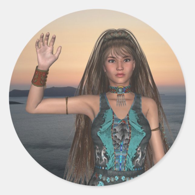 Autocollant amérindien (Devant)