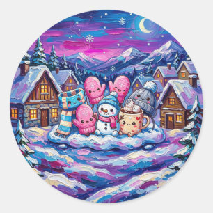 Autocollant Amis de l'Hiver Cosy