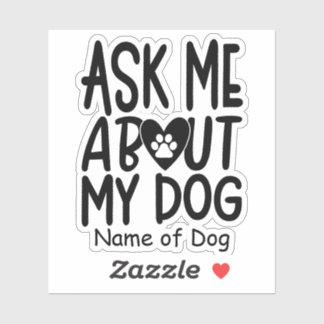 Autocollant Amoureux des chiens personnalisé | Sti
