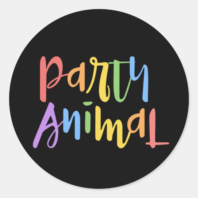 Autocollant animal de fête (Devant)