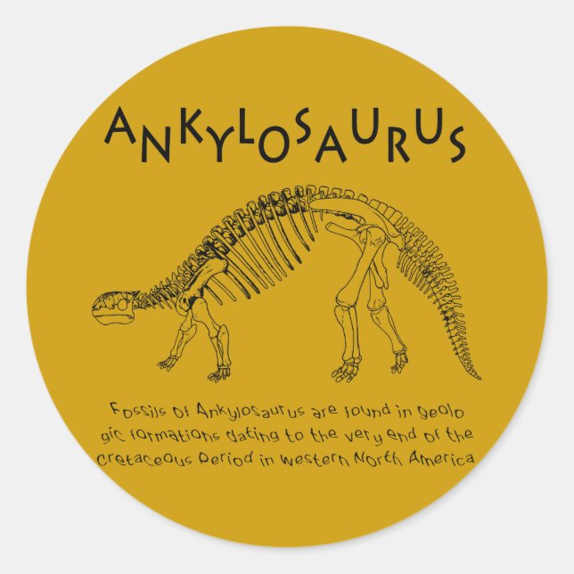 Autocollant Ankylosaurus (Devant)
