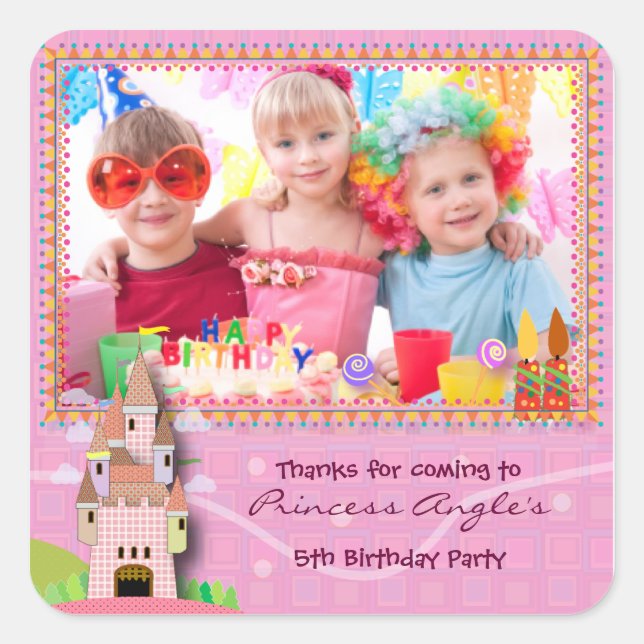 Autocollant Anniversaire de enfant 053 : My Castle (Devant)