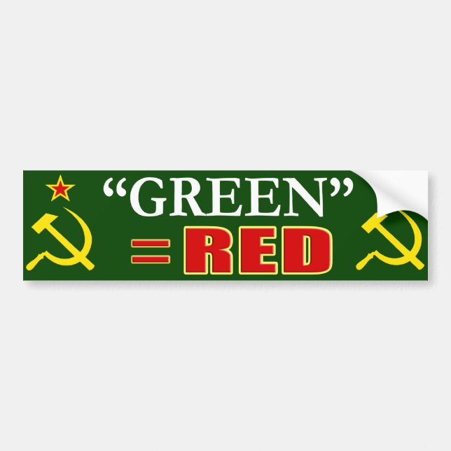 autocollant anti-démocrate "Green Is New Red" (Devant)