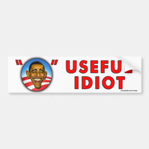 autocollant anti Obama "Idiot utile"