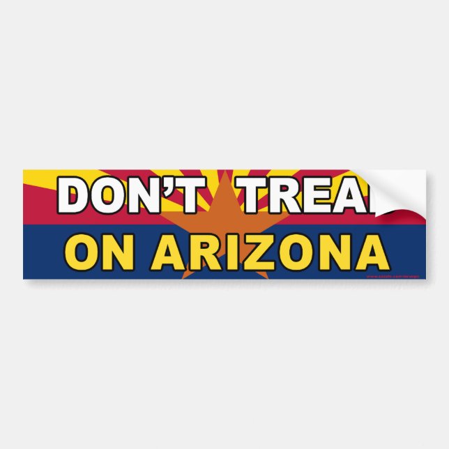 autocollant anti Obama "Ne pas rouler sur Arizona" (Devant)