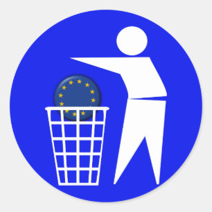 Autocollant : Anti+ UE protestation 2c -