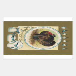 Autocollant antique de thanksgiving de Clapsaddle