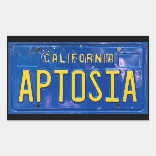 Autocollant Aptosia bleu (Devant)