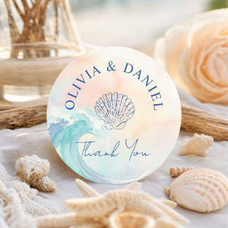 Autocollant aquarelle pastel élégant | Douce rose