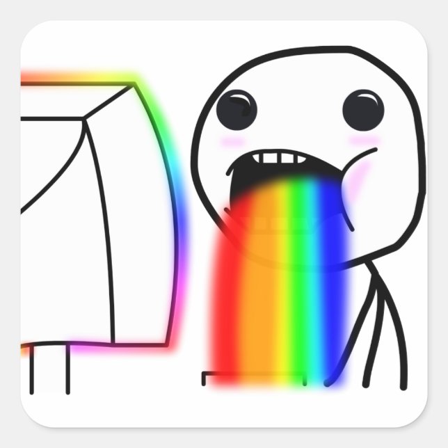 Autocollant arc-en-ciel (Devant)