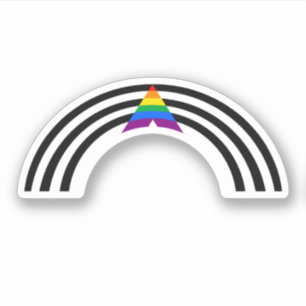 AUTOCOLLANT ARC-EN-CIEL ALLY LGBTQ